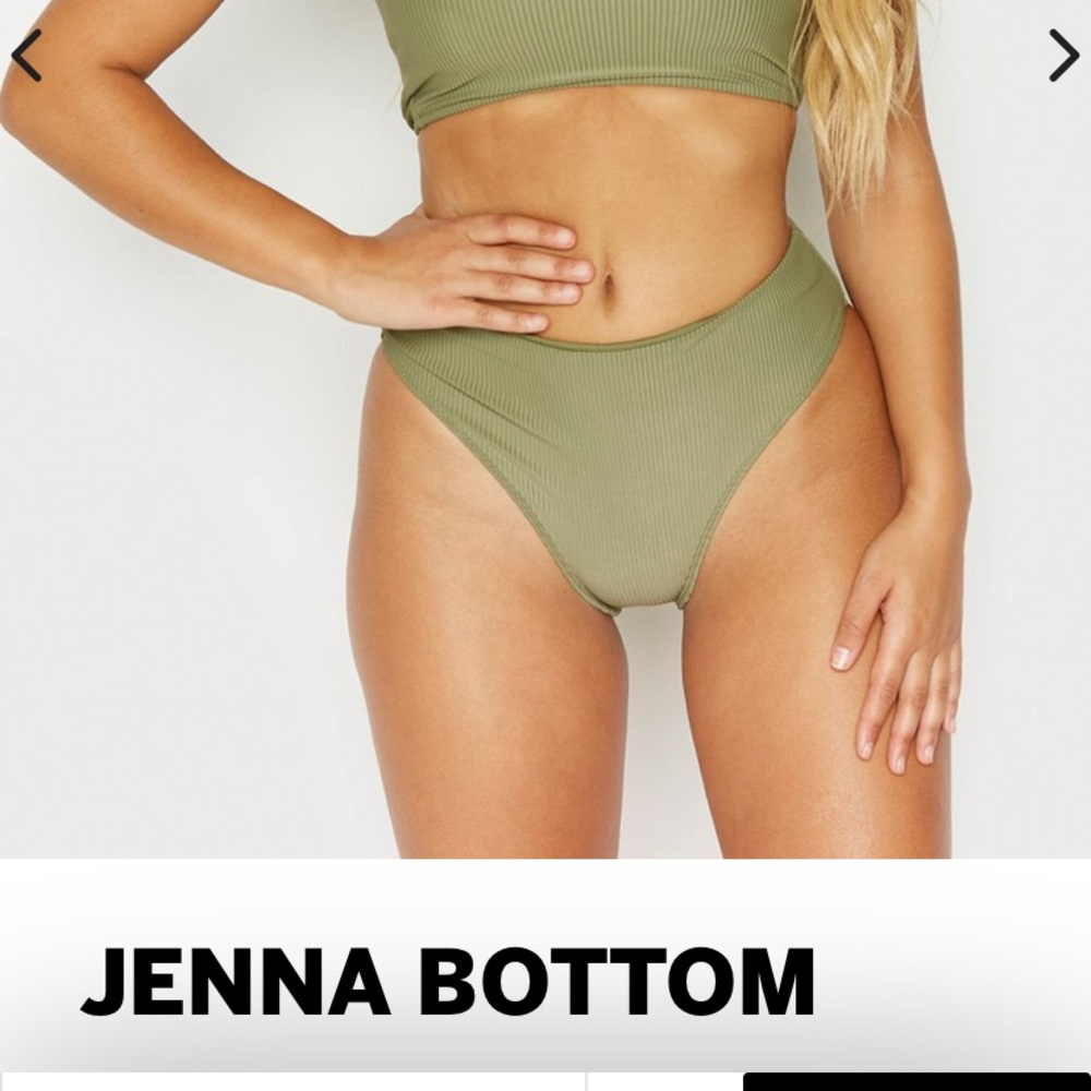 Frankies bikinis Jenna Bottom in Olive